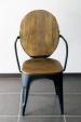 Chaise industrielle vintage métal et bois... ANNONCES Bazarok.fr